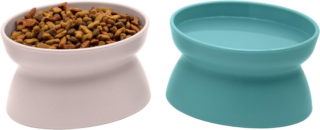 Kitty City Raised Cat Food Bowl Collection Stress Free Pet Feeder and Waterer